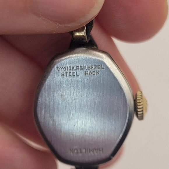 Vintage Hamilton 10k RGP Bezel GF Band Mechanical 17 Jewels Watch - For Parts - Picture 3 of 6